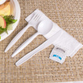 5Pcs biodegradable CPLA plastic cutlery salt paper kits